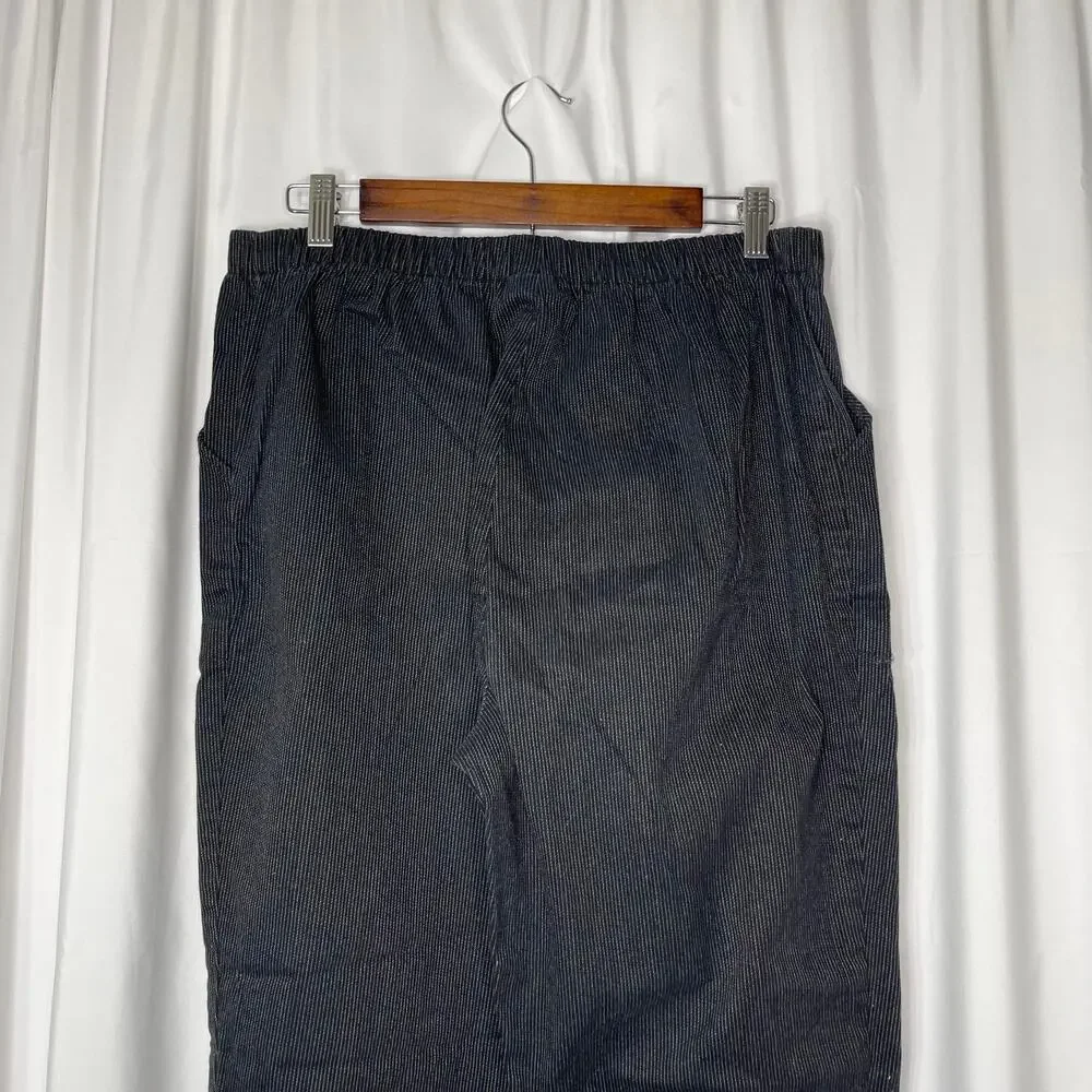 Croft and Barrow pants trousers slacks women's 16 petite 16p black w pinstripe - Picture 7 of 14